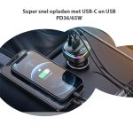 Slimtron X1 Super Snelle Autolader 65W / PD36 - sigarettenlader adapter - Afbeelding 4