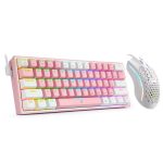 Teclado y ratón para juegos Redragon Pink Bubblez