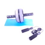 Slimtron Fitness Set Slimfit - Ab roller - Kniepad - Opdruksteun - Springtouw - Afbeelding 4