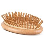 Aurgan Oval houten Haar- en Baardborstel met luchtkussen - handformaat