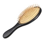 Aurgan houten haarborstel met massagekussen - zwart