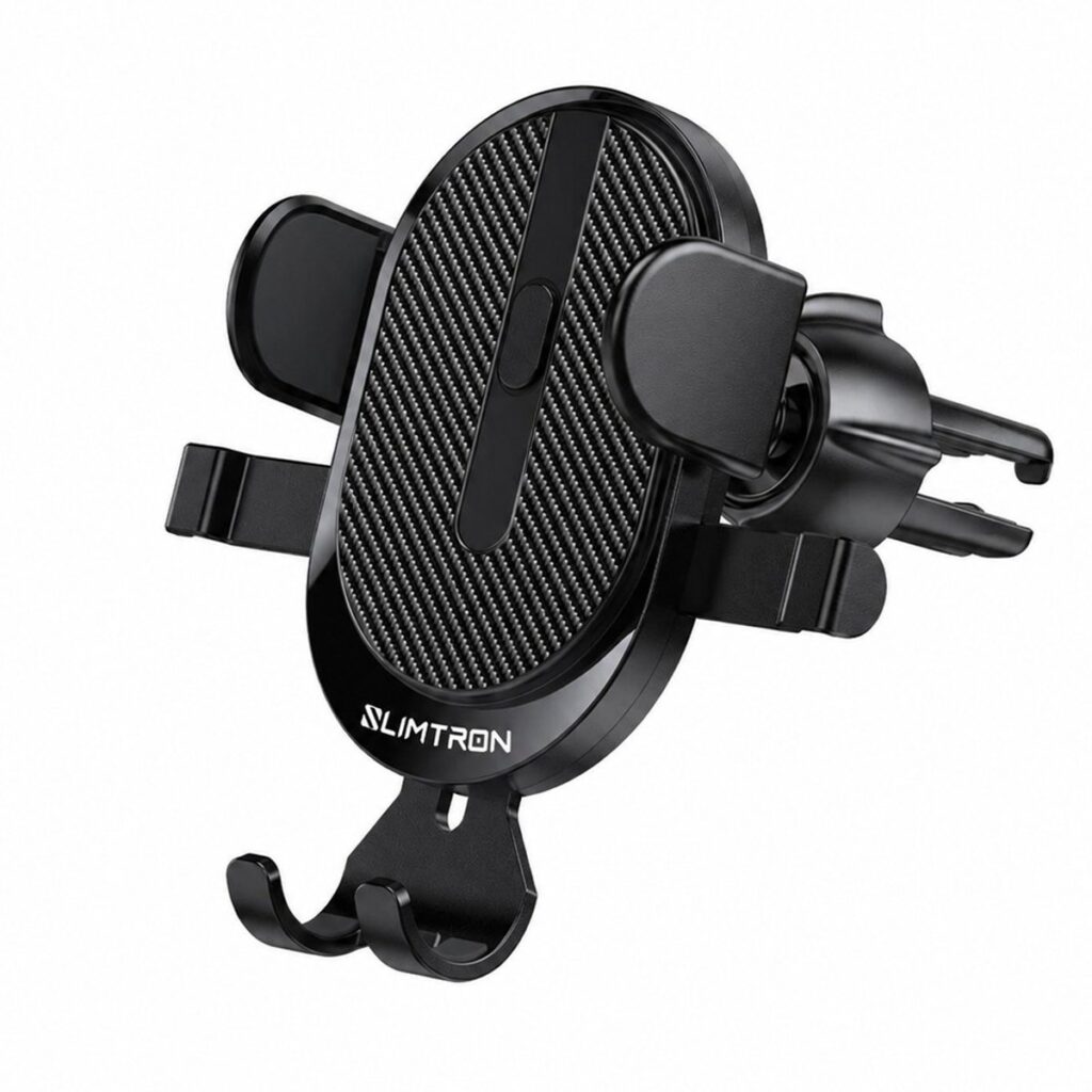 Slimtron Gravity 2-in-1 Autohouder - Ventilatieclip en Zuignap, productfoto 1